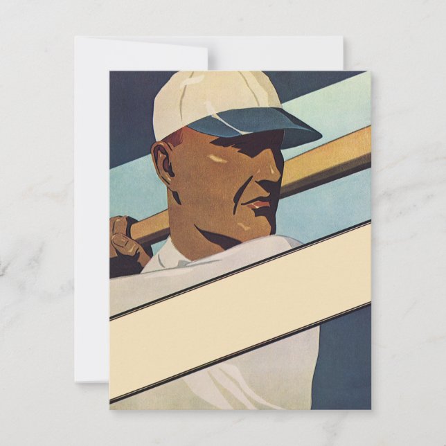 Vintage Sports Baseball Batter, Stylised Art (Front)