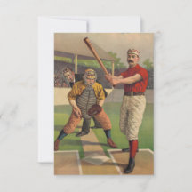 Vintage Sports Baseball Card Drawing