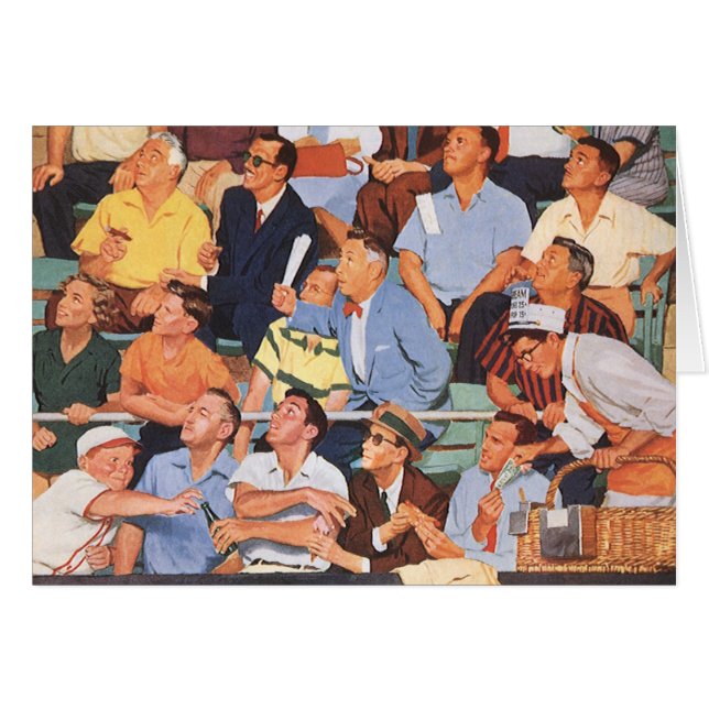 Vintage Sports Baseball Fans Watching a Game (Front Horizontal)