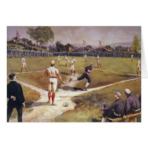 Vintage Sports Baseball Game by Henry Sandham