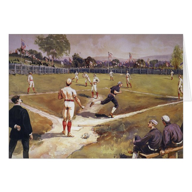 Vintage Sports Baseball Game by Henry Sandham (Front Horizontal)