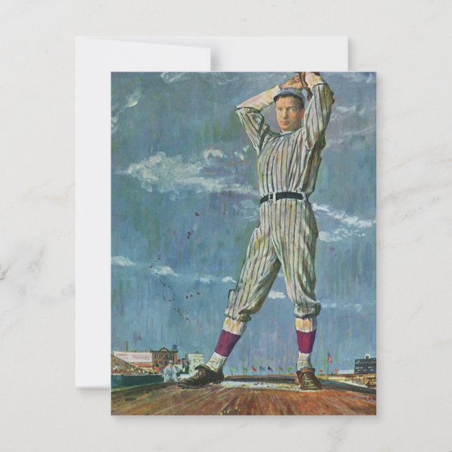 Vintage Sports Baseball, Pitcher in Baseball Game (Front)