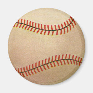 Vintage Sports Baseball Player, Catcher with Mitt Magnet