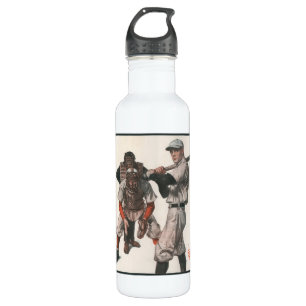 Vintage Sports Baseball Players 710 Ml Water Bottle