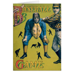 Vintage Sports Baseball Players at the Home Game