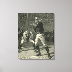Vintage Sports, Baseball Players by Thulstrup Canvas Print