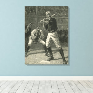 Vintage Sports, Baseball Players by Thulstrup Canvas Print