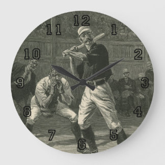 Vintage Sports, Baseball Players by Thulstrup Large Clock