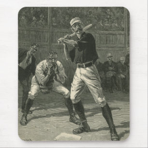 Vintage Sports, Baseball Players by Thulstrup Mouse Mat