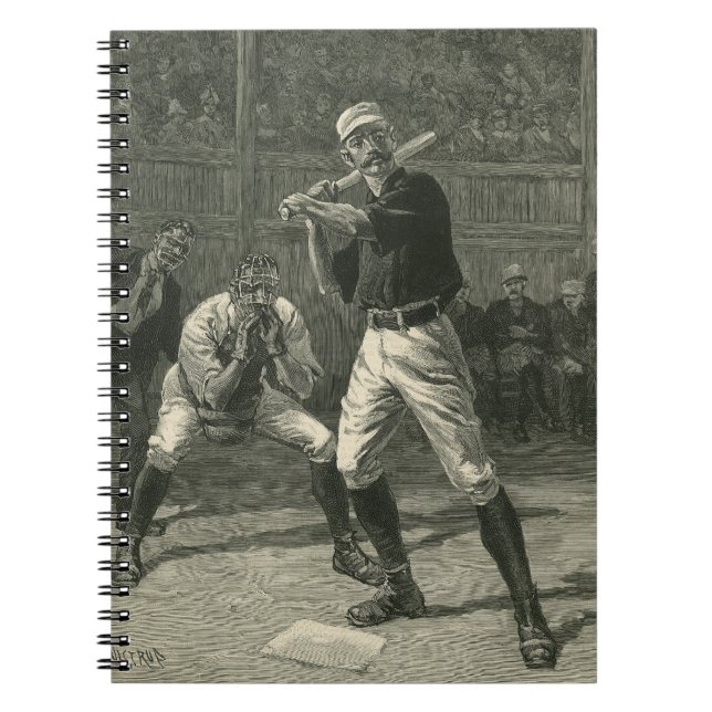Vintage Sports, Baseball Players by Thulstrup Notebook (Front)