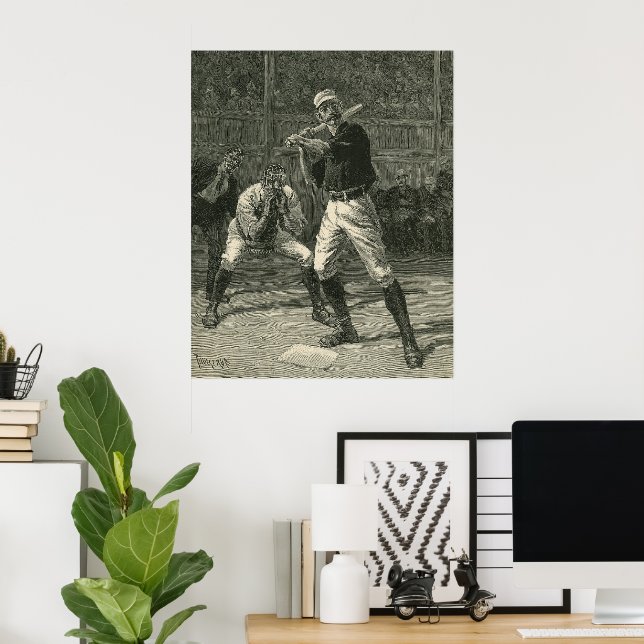 Vintage Sports, Baseball Players by Thulstrup Poster (Home Office)