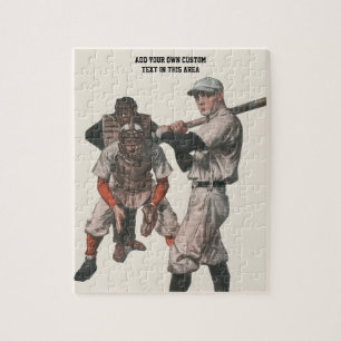 Vintage Sports Baseball Players Jigsaw Puzzle