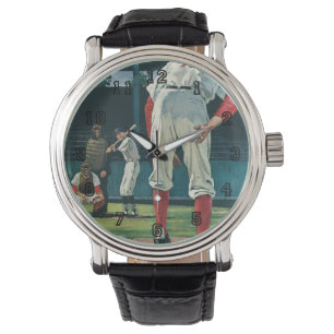 Vintage Sports Baseball Players Pitcher on Mound Watch