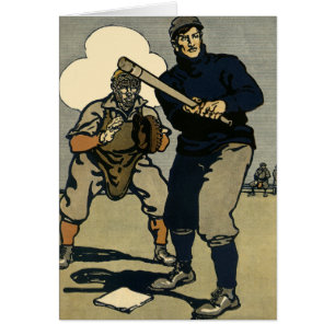 Vintage Sports Baseball Players, Stylised Art