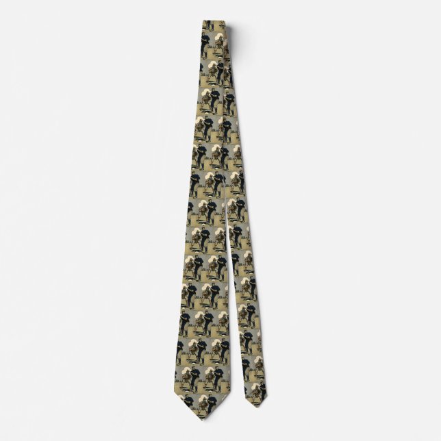 Vintage Sports Baseball Players, Stylised Art Tie (Front)