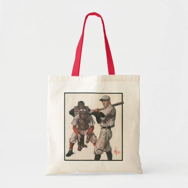 Vintage Sports Baseball Players Tote Bag (Front)