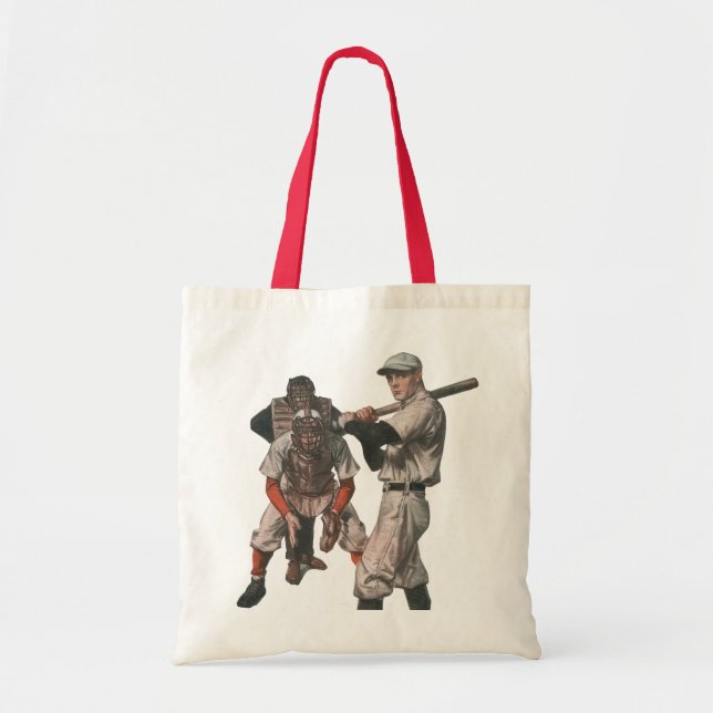 Vintage Sports Baseball Players Tote Bag (Front)