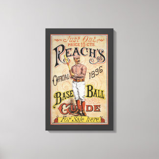 Vintage Sports Baseball, Reach's Guide Cover Art Canvas Print