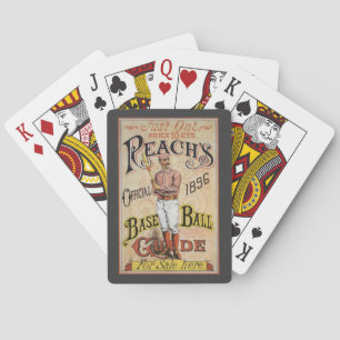 Vintage Sports Baseball, Reach's Guide Cover Art Playing Cards
