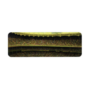 Vintage Sports Baseball Stadium with Crowds