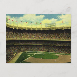 Vintage Sports Baseball Stadium with Crowds Postcard