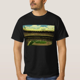 Vintage Sports Baseball Stadium with Crowds T-Shirt