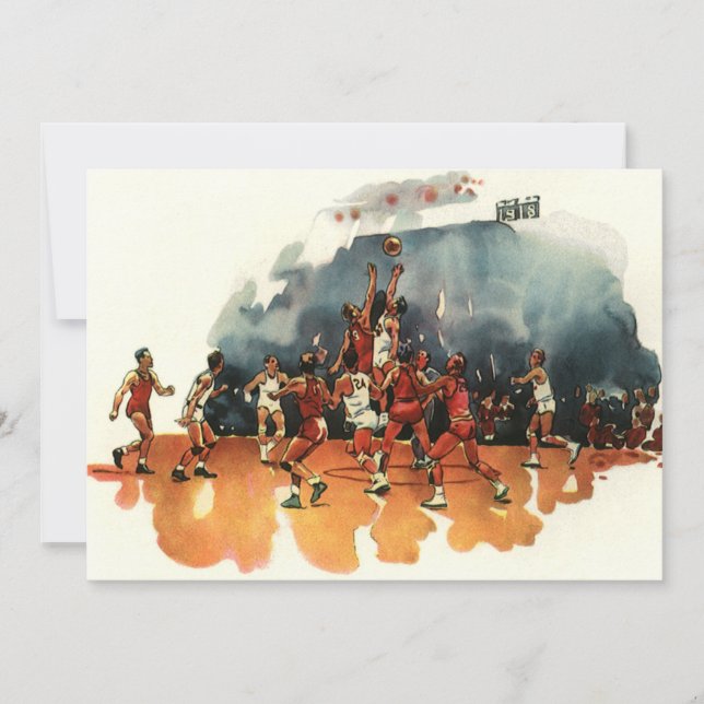 Vintage Sports Basketball Game, Basketball Players (Front)