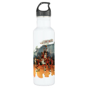 Vintage Sports Basketball Game, Basketball Players 710 Ml Water Bottle