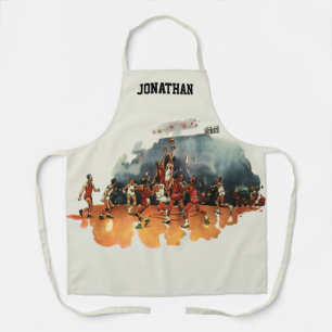 Vintage Sports Basketball Game, Basketball Players Apron