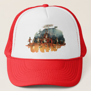 Vintage Sports Basketball Game, Basketball Players Trucker Hat