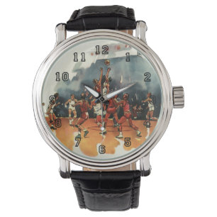 Vintage Sports Basketball Game, Basketball Players Watch