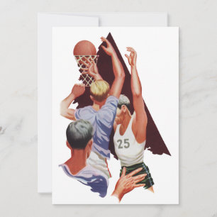 Vintage Sports, Basketball Players in a Game