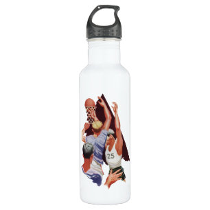 Vintage Sports, Basketball Players in a Game 710 Ml Water Bottle