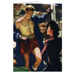Vintage Sports Boxing, Boxer Leaving the Ring