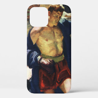 Vintage Sports Boxing, Boxer Leaving the Ring iPhone 12 Case
