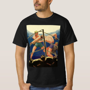 Vintage Sports Boxing, Boxers During a Match T-Shi T-Shirt