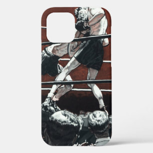 Vintage Sports Boxing, Boxers Fight in the Ring iPhone 12 Case