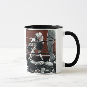 Vintage Sports Boxing, Boxers Fight in the Ring Mug