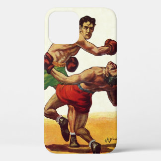 Vintage Sports Boxing, Boxers in a Fight iPhone 12 Case