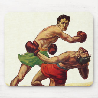 Vintage Sports Boxing, Boxers in a Fight Mouse Mat