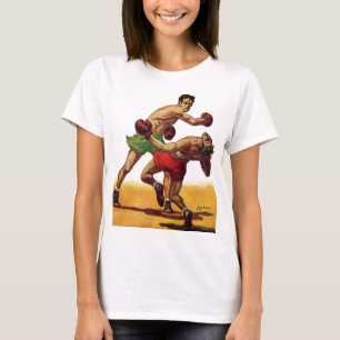 Vintage Sports Boxing, Boxers in a Fight T-Shirt
