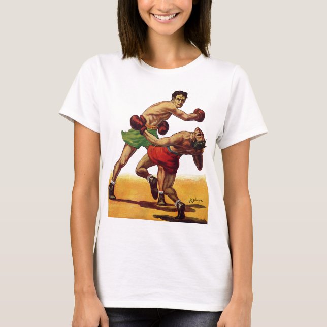 Vintage Sports Boxing, Boxers in a Fight T-Shirt (Front)