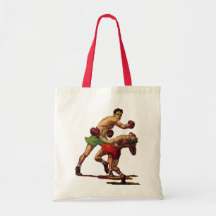 Vintage Sports Boxing, Boxers in a Fight Tote Bag