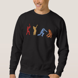 Vintage Sports Cricket Players Game Day Sweatshirt