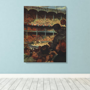 Vintage Sports Fans in a Baseball Stadium Canvas Print