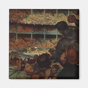 Vintage Sports Fans in a Baseball Stadium Magnet