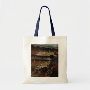 Vintage Sports Fans in a Baseball Stadium Tote Bag