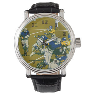 Vintage Sports Football Game, Gold vs. Blue Teams Watch