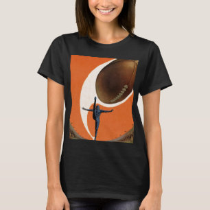 Vintage Sports, Football Player Kicking the Ball T-Shirt