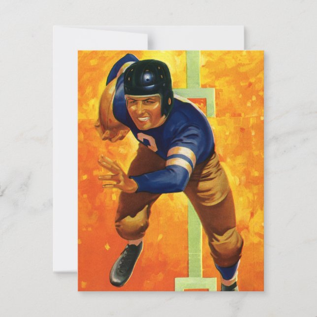 Vintage Sports Football Player Quarterback Running (Front)